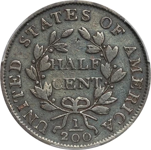 image for: 1803 Draped Bust Half Cent. C-2. Rarity-4. VG-10 (PCGS).