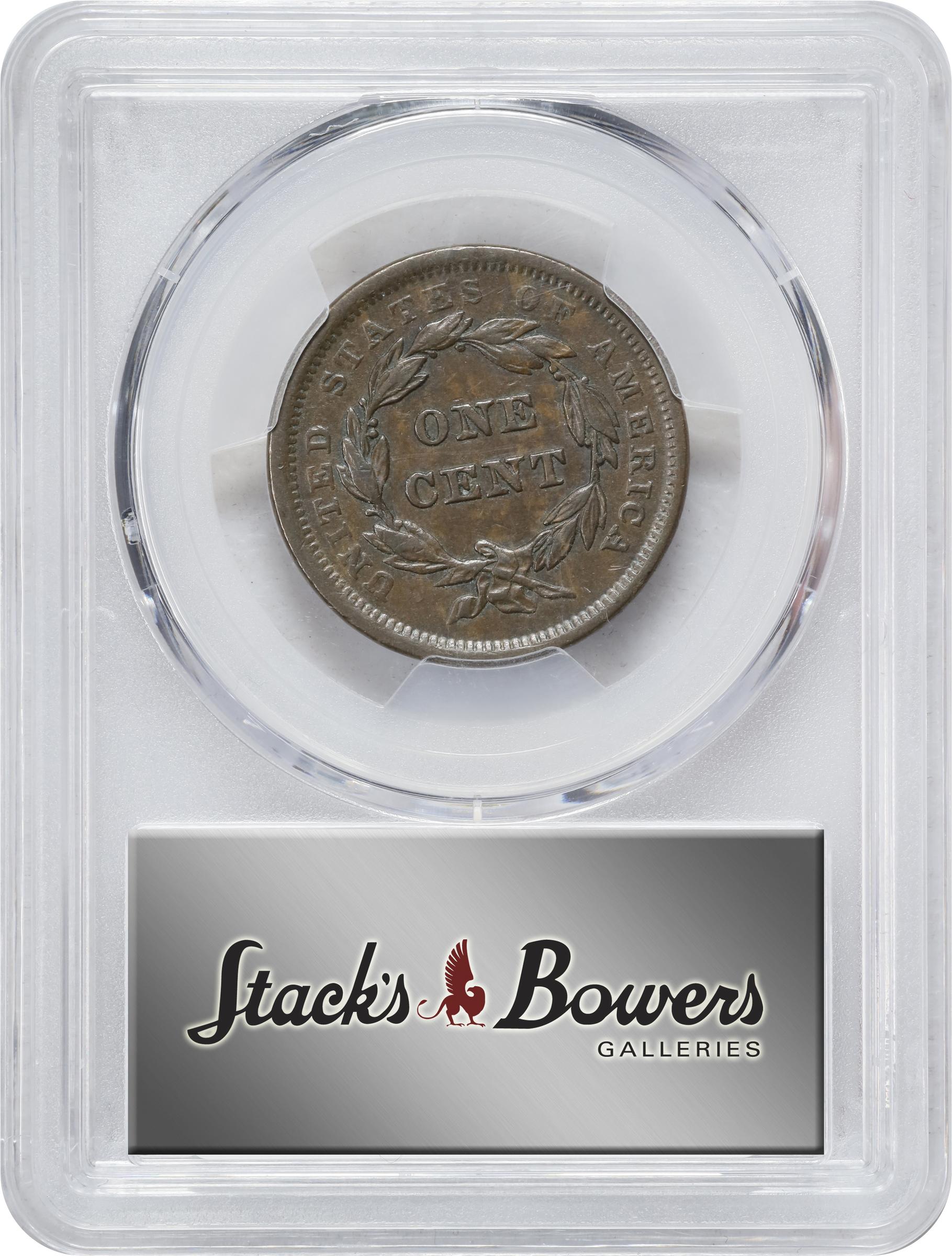image for: 1840 Braided Hair Cent. N-2. Rarity-2. Small Date/Large 18. EF-45 (PCGS).