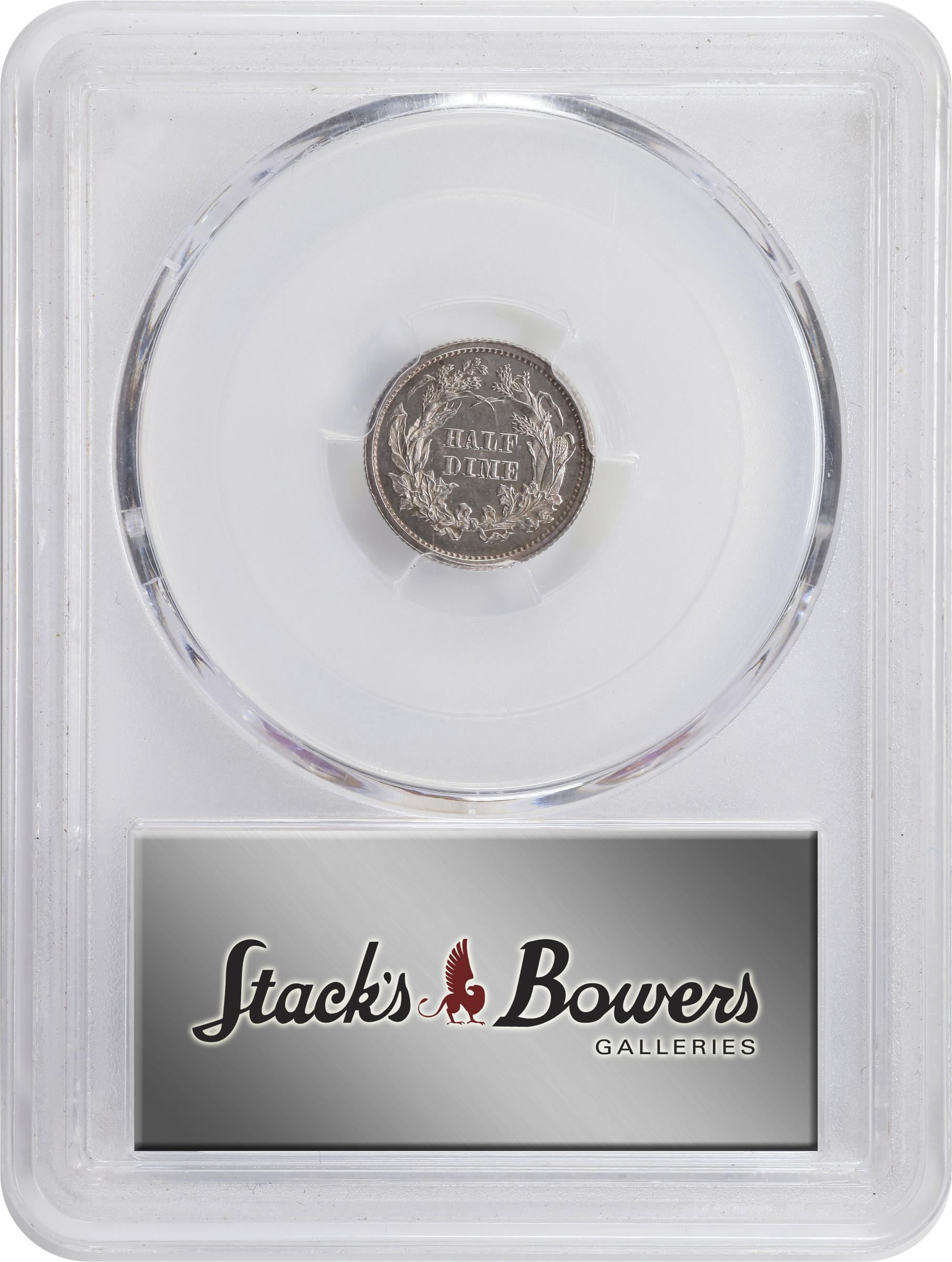 image for: 1864 Liberty Seated Half Dime. Proof-63 Cameo (PCGS).