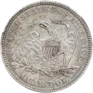 image for: 1868 Liberty Seated Quarter. EF-40 (PCGS).