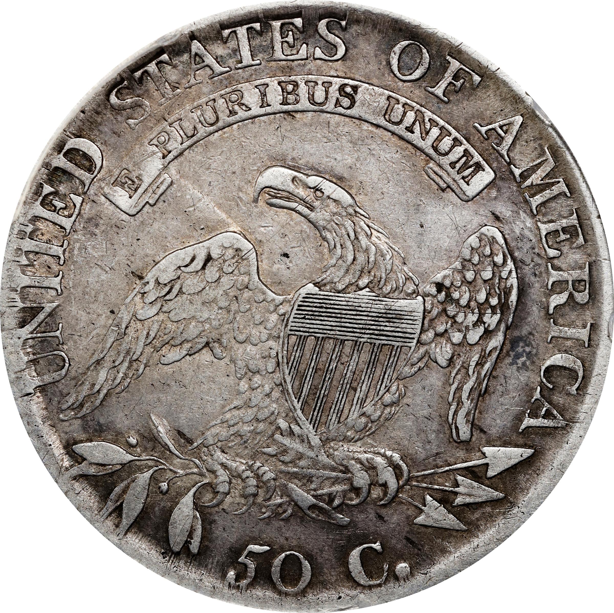image for: 1814 Capped Bust Half Dollar. O-105a. Rarity-4. Single Leaf Below Wing. VF-25 (PCGS).