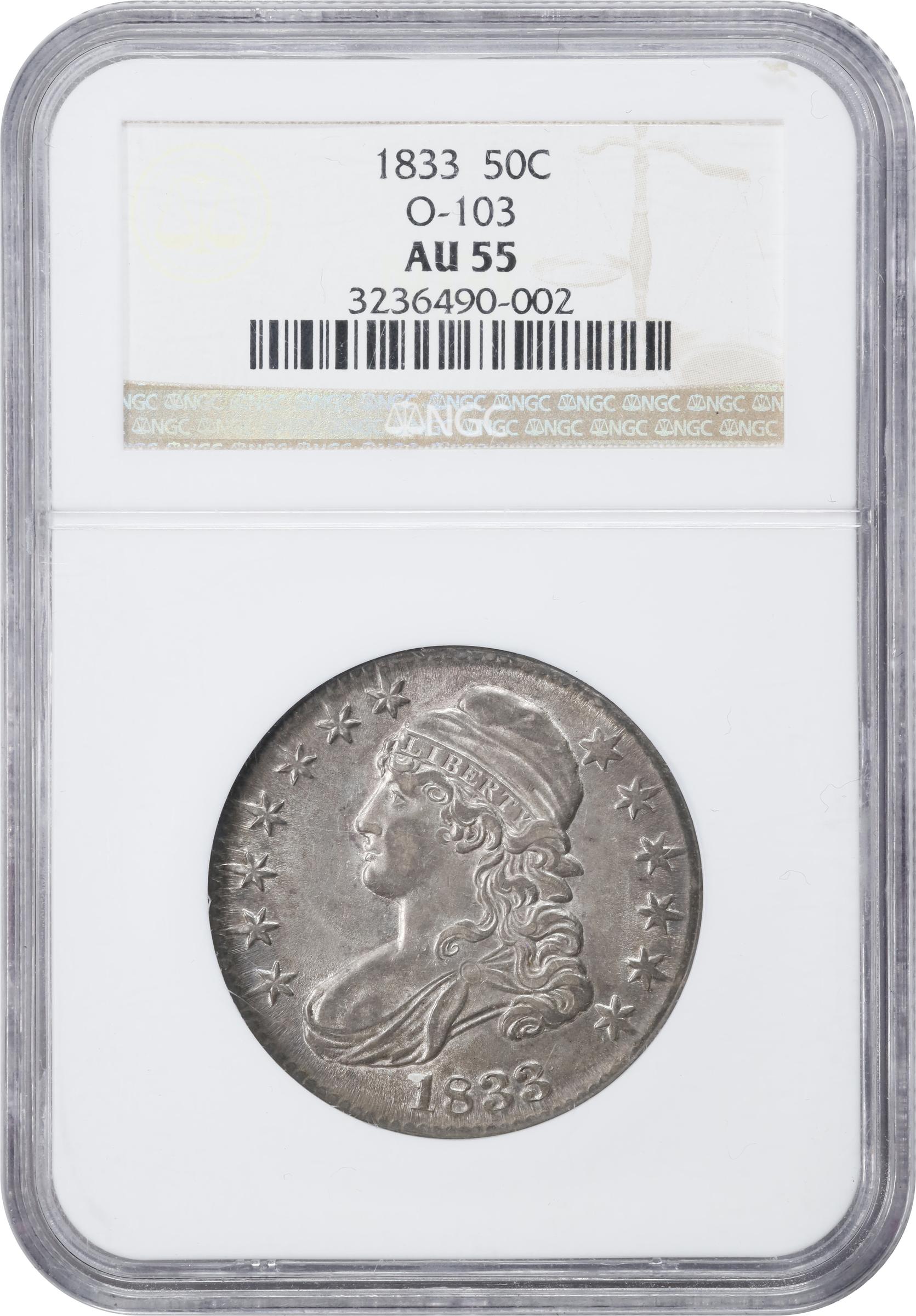 1833 Capped Bust Half Dollar Mint State (MS) Pricing Guide 1833 Capped Bust Half Dollar Mint State (MS) Pricing Guide