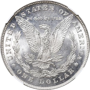 image for: 1878 Morgan Silver Dollar. 8 Tailfeathers. VAM-3. Spiked Eye. MS-63 (NGC).