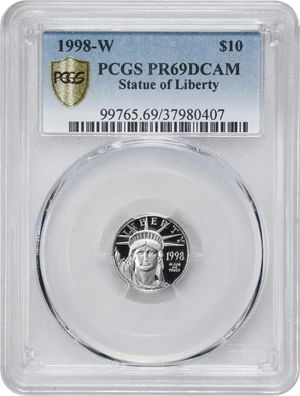 image for: 1998-W Tenth-Ounce Platinum Eagle. Proof-69 Deep Cameo (PCGS).