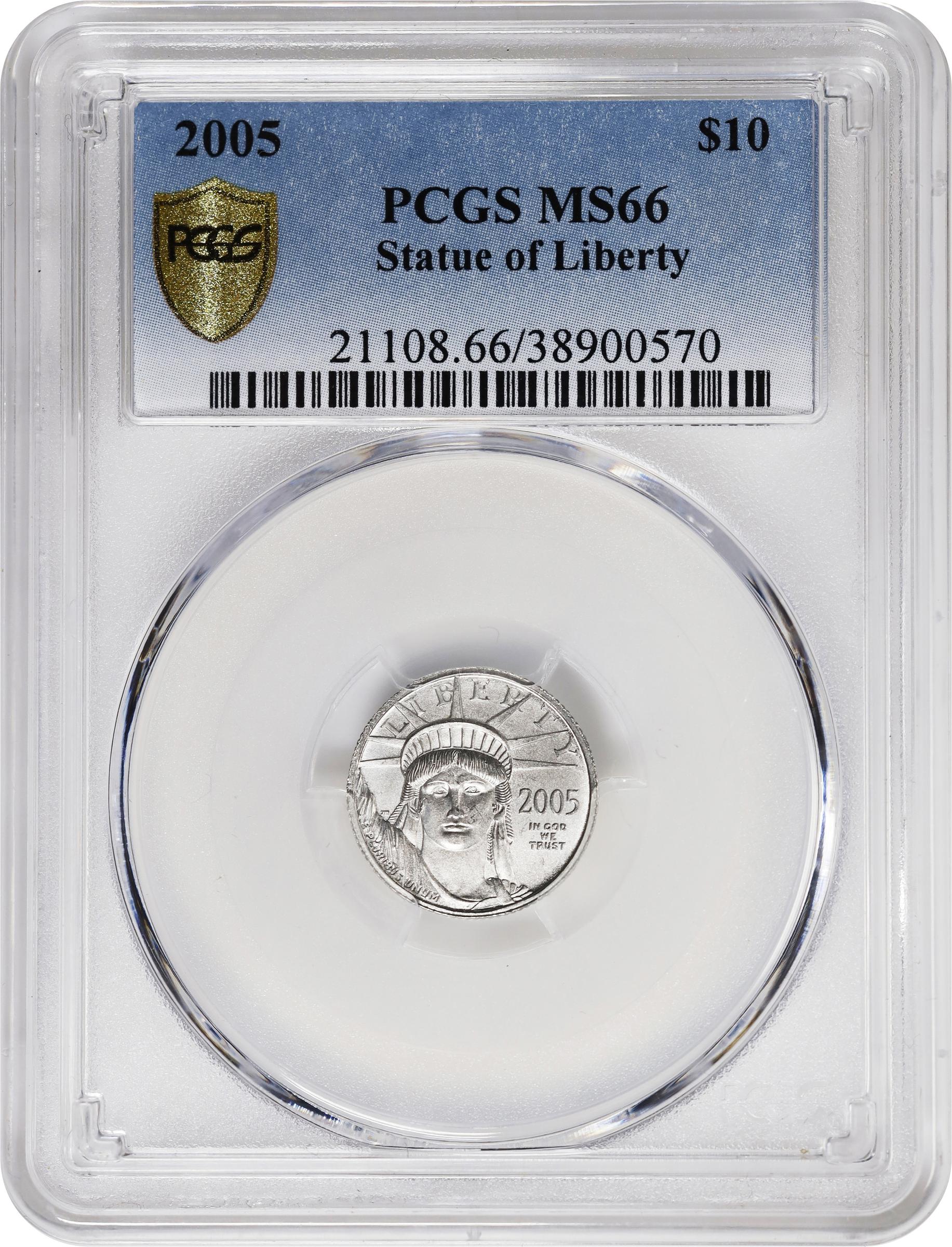 image for: 2005 Tenth-Ounce Platinum Eagle. MS-66 (PCGS).