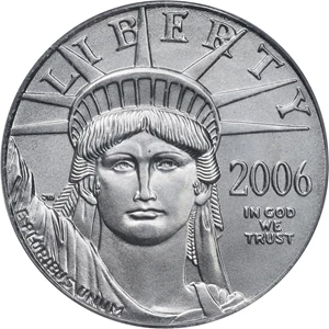 image for: 2006 Tenth-Ounce Platinum Eagle. 10th Anniversary. MS-70 (PCGS).