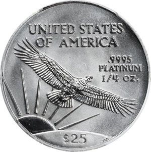 image for: 2002 Quarter-Ounce Platinum Eagle. MS-69 (PCGS).