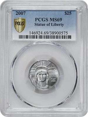 image for: 2007 Quarter-Ounce Platinum Eagle. MS-69 (PCGS).