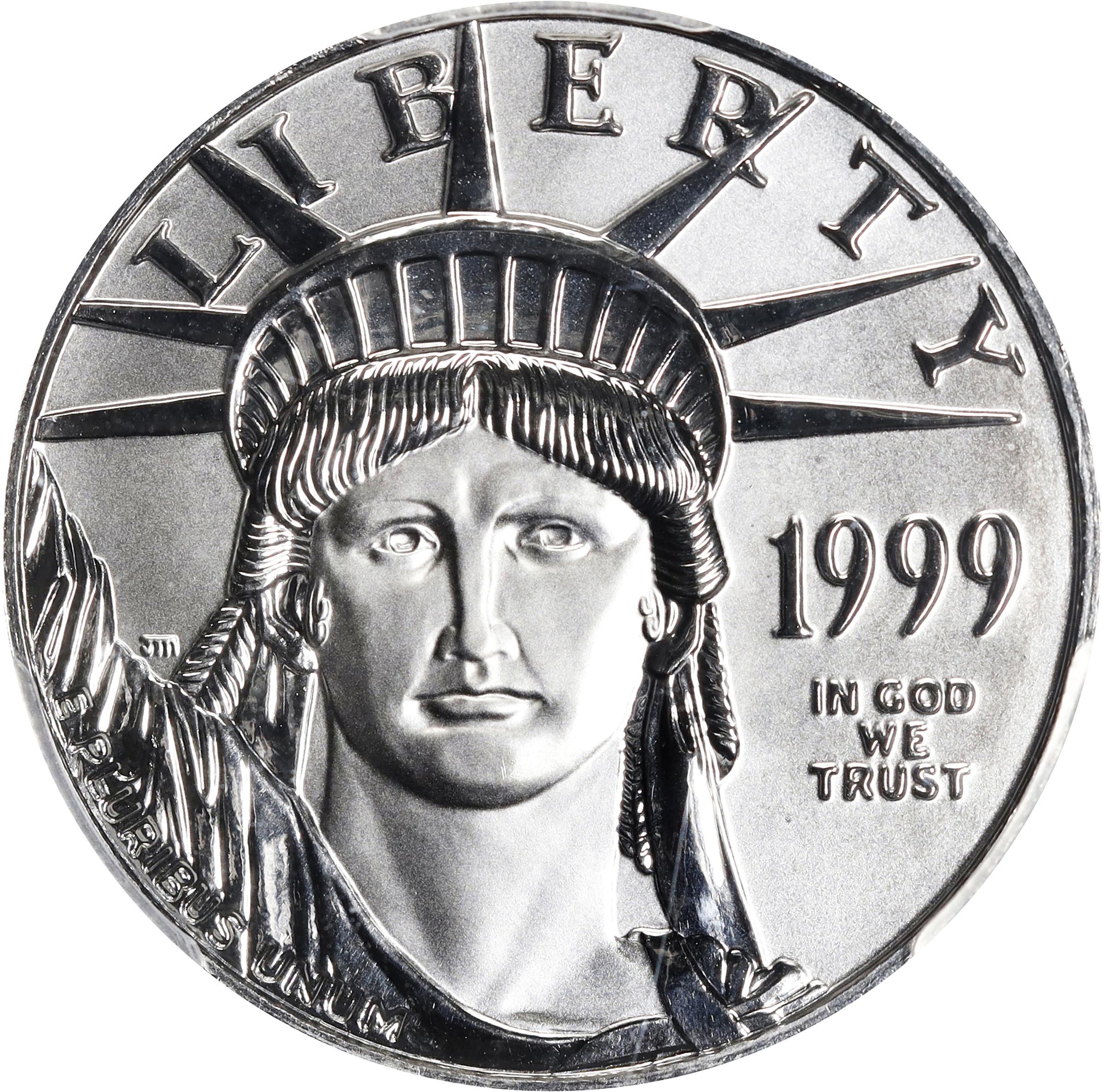 image for: 1999 Half-Ounce Platinum Eagle. MS-69 (PCGS).