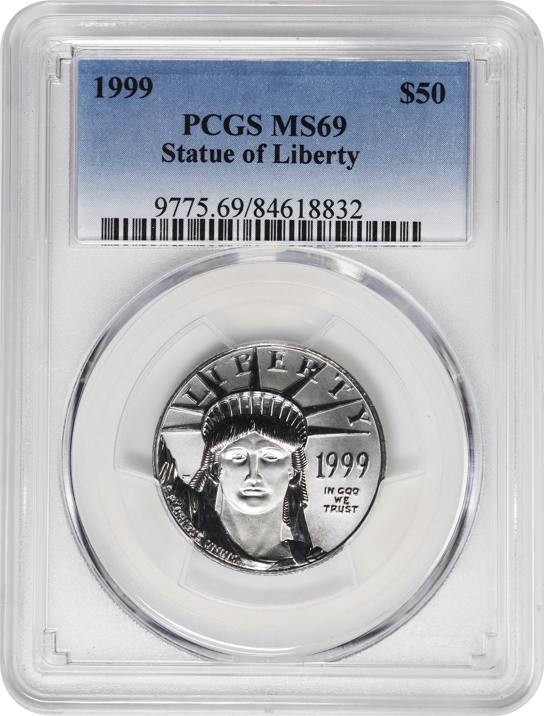 image for: 1999 Half-Ounce Platinum Eagle. MS-69 (PCGS).