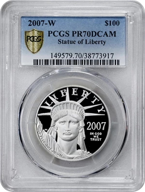 image for: 2007-W One-Ounce Platinum Eagle. Proof-70 Deep Cameo (PCGS).