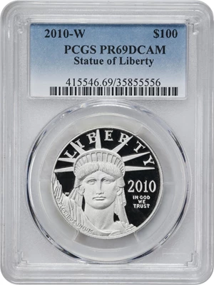 image for: 2010-W One-Ounce Platinum Eagle. Proof-69 Deep Cameo (PCGS).