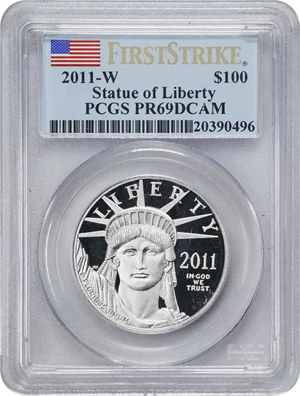 image for: 2011-W One-Ounce Platinum Eagle. First Strike. Proof-69 Deep Cameo (PCGS).