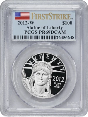 image for: 2012-W One-Ounce Platinum Eagle. First Strike. Proof-69 Deep Cameo (PCGS).