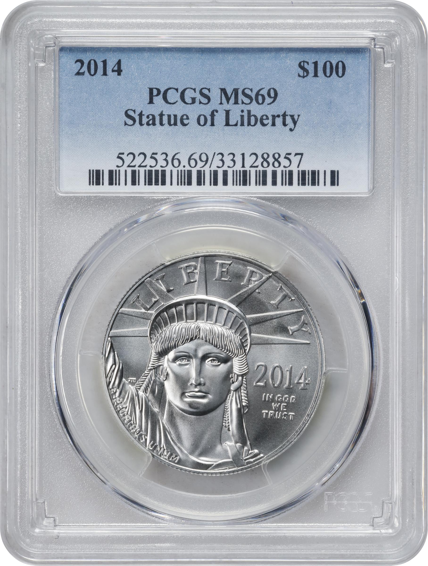 image for: 2014 One-Ounce Platinum Eagle. MS-69 (PCGS).