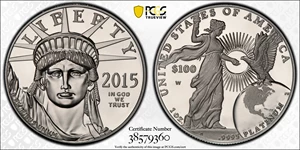 image for: 2015-W One-Ounce Platinum Eagle. Proof-69 Deep Cameo (PCGS).