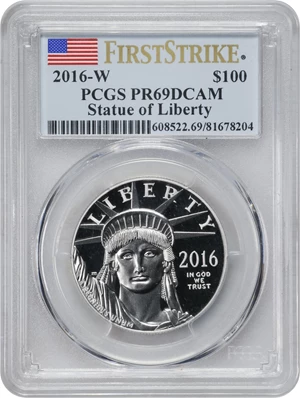 image for: 2016-W One-Ounce Platinum Eagle. First Strike. Proof-69 Deep Cameo (PCGS).