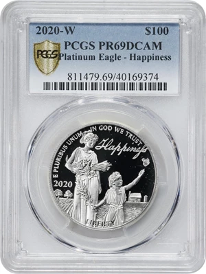 image for: 2020-W One-Ounce Platinum Eagle. Proof-69 Deep Cameo (PCGS).
