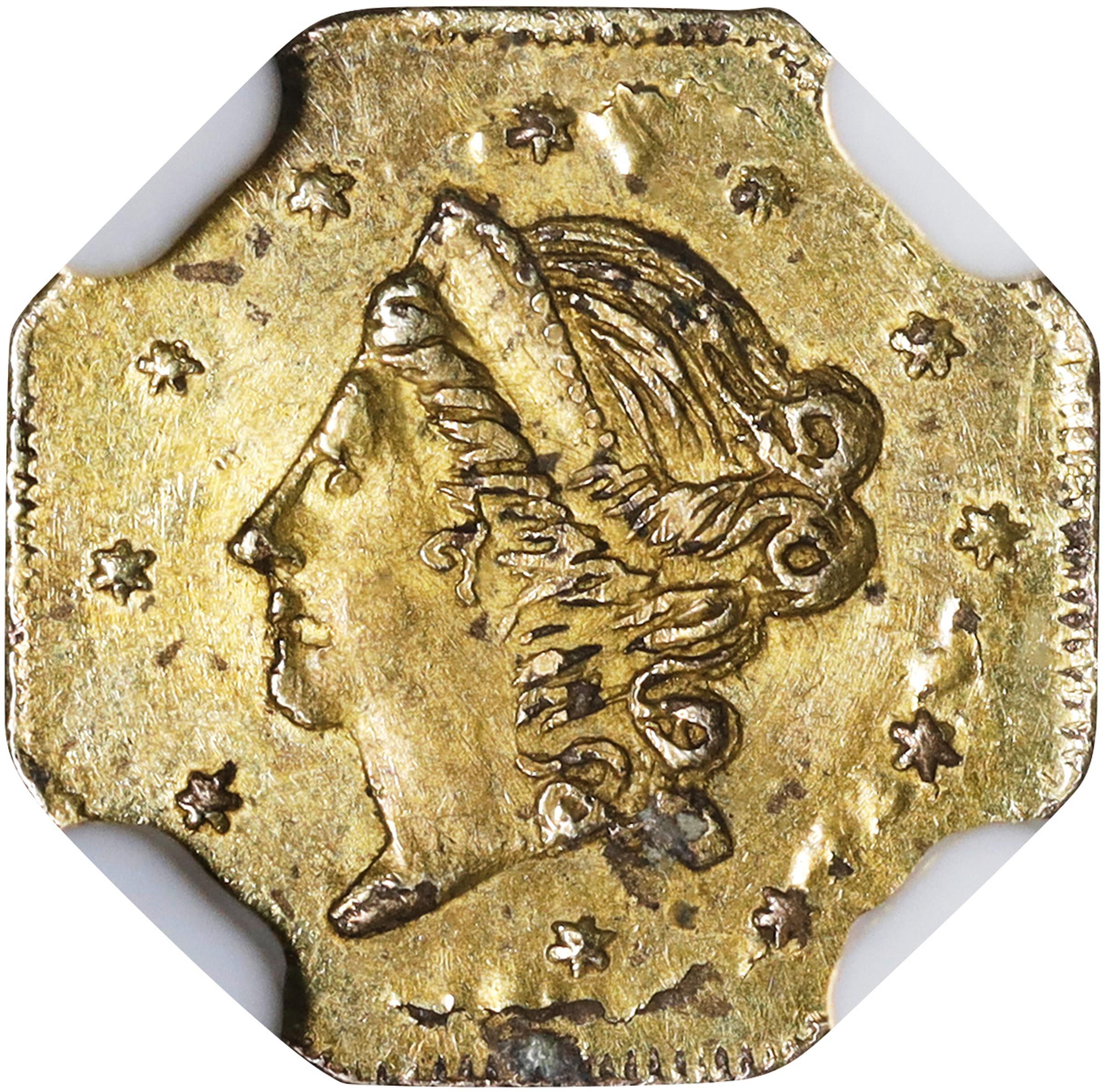 image for: 1859 Octagonal 50 Cents. BG-902. Rarity-4. Liberty Head. MS-63 (NGC).