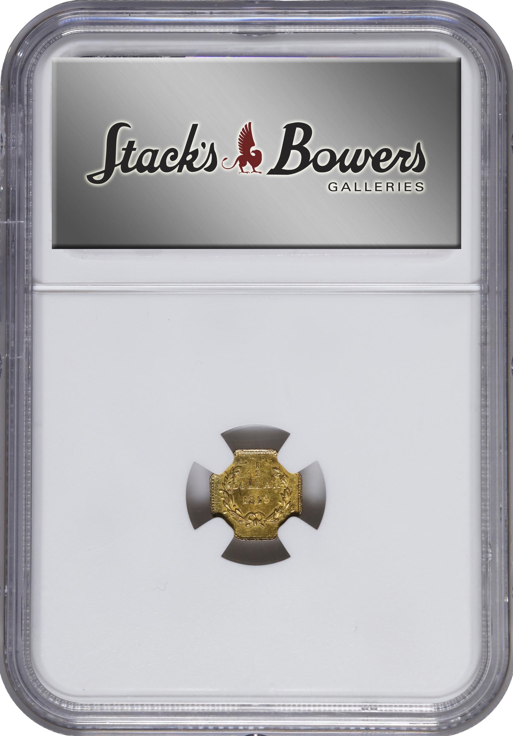 image for: 1859 Octagonal 50 Cents. BG-902. Rarity-4. Liberty Head. MS-63 (NGC).