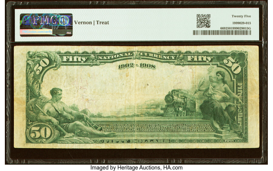 image for: San Francisco, CA - $50 1902 Date Back Fr. 669 The Crocker National Bank Ch. # 3555 PMG Very Fine 25....