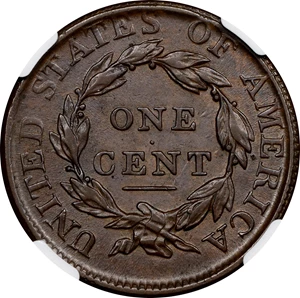 image for: 1812 Classic Head Cent. S-288, B-3. Rarity-2. Large Date. AU-58 BN (NGC).