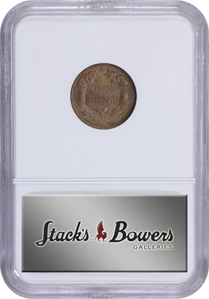 image for: 1857 Flying Eagle Cent. Type of 1857. Snow-9, FS-402. Obverse Die Clash with Liberty Seated Half Dollar Die. MS-64 (NGC).