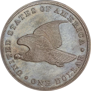 image for: 1839 Gobrecht Silver Dollar. Name Removed. Judd-104 Restrike, Pollock-116. Rarity-3. Silver. Reeded Edge. Die Alignment IV. Proof-63+ (PCGS). CAC.