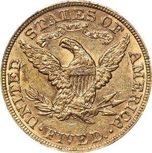 image for: 1890 Liberty Head Half Eagle. AU-58 (PCGS). CAC.