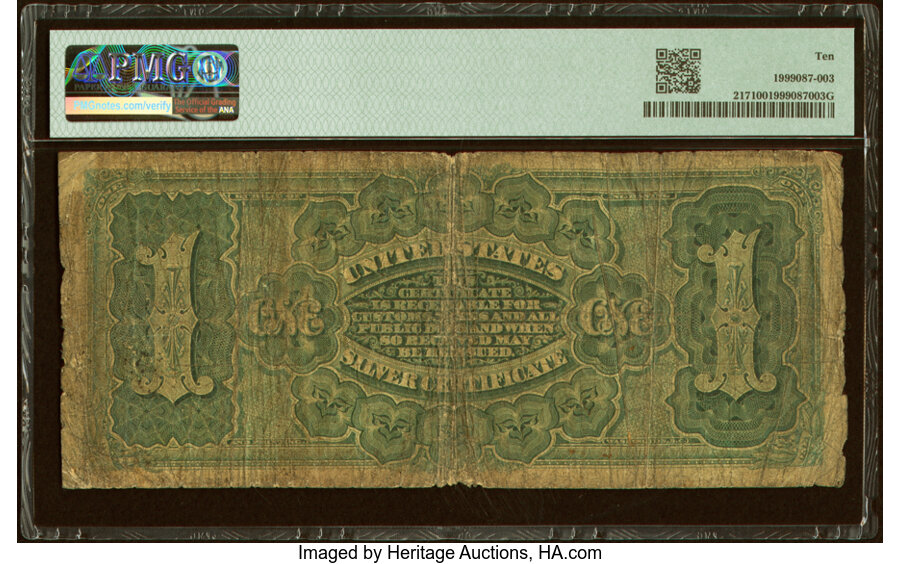 image for: Fr. 217 $1 1886 Silver Certificate PMG Very Good 10....