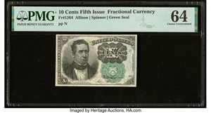 image for: Fr. 1264 10¢ Fifth Issue PMG Choice Uncirculated 64....