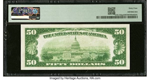 image for: Fr. 2101-H $50 1928A Federal Reserve Note. PMG Choice Uncirculated 64....