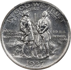 image for: 1937-S Boone Bicentennial. MS-64 PL (NGC).