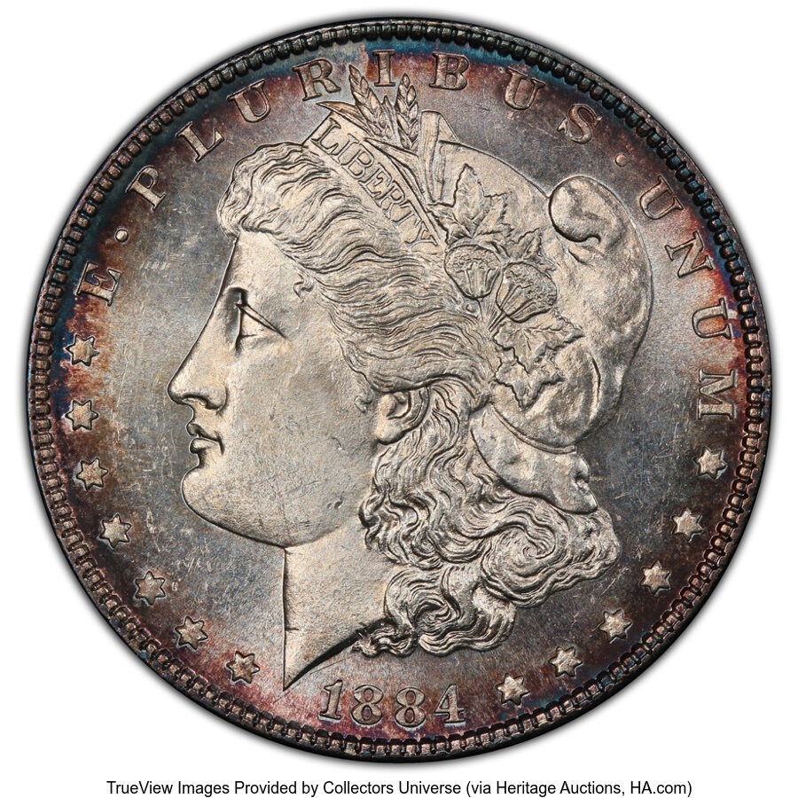 image for: 1884 $1 Large Dot, VAM-3, MS64 Prooflike PCGS. A Top 100 Variety. PCGS Population: (3/0 and 0/0+)....