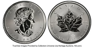 image for: Canada: Elizabeth II platinum "Maple Leaf" 50 Dollars (1 oz) 2016 MS69 PCGS,...