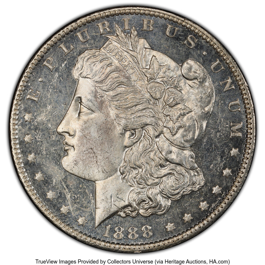 image for: 1888 $1 Doubled Die Reverse, VAM-7, MS63 Deep Mirror Prooflike PCGS. A Hot 50 Variety. The sole example certified as both V...
