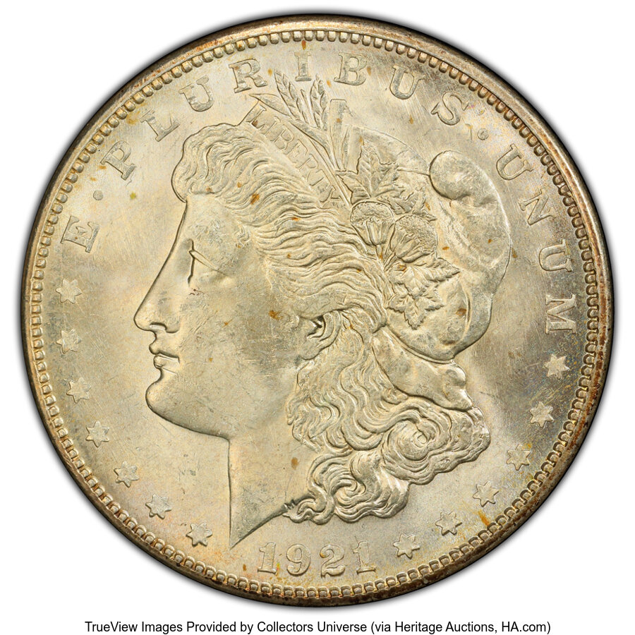 image for: 1921-S $1 Thorn Head, VAM-1B6, MS64 PCGS. A Hit List 40 Variety. PCGS Population: (14/3 and 3/0+)....
