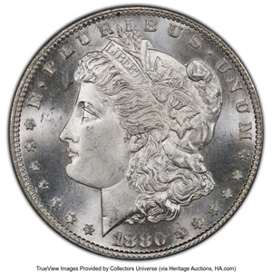 image for: 1880-S $1 Checkmark, VAM-12, MS66 PCGS. CAC. A Hit List 40 Variety. CAC Population: (4/5)....