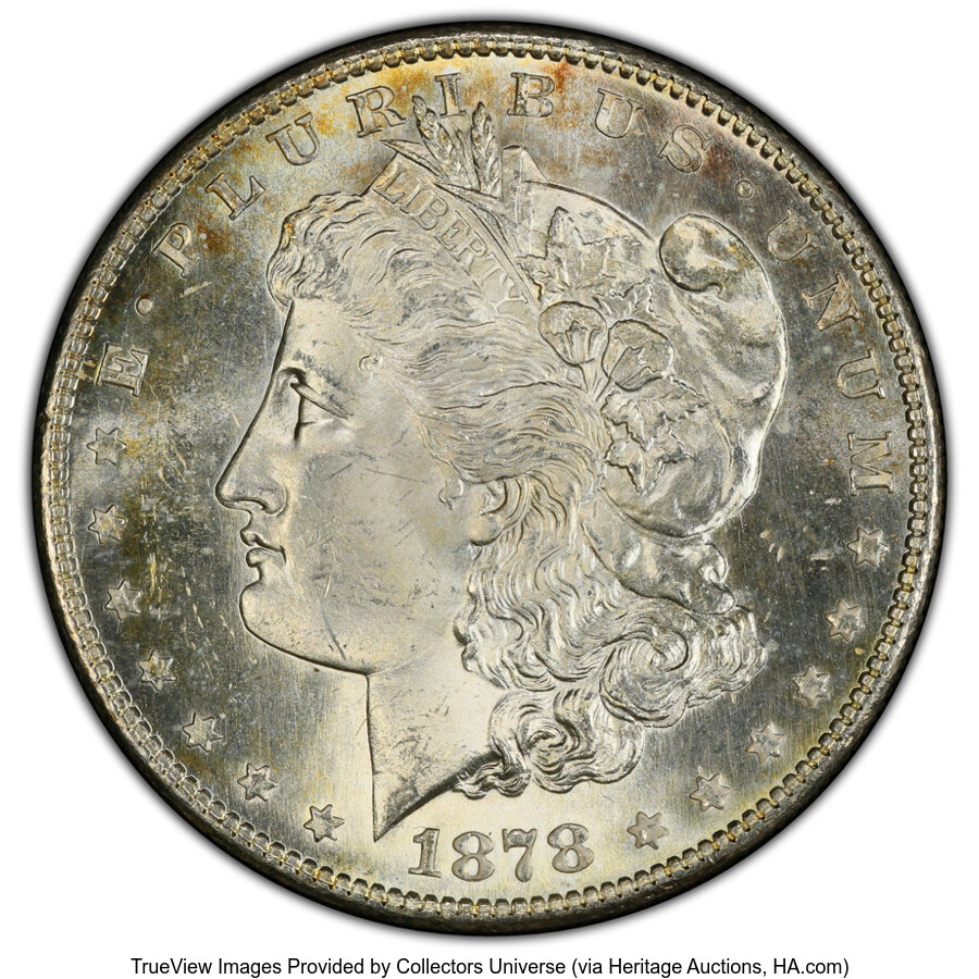 image for: 1878-S $1 Torn Bonnet, VAM-19, MS64 PCGS. A Hit List 40 Variety. PCGS Population: (61/26)....