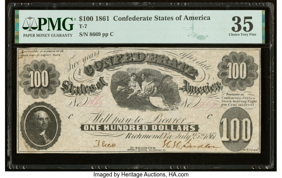 image for: T7 $100 1861 PF-4 Cr. 11 PMG Choice Very Fine 35....