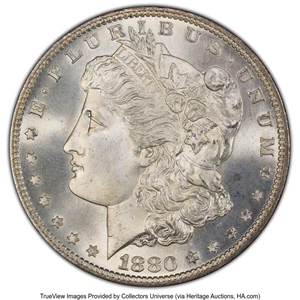 image for: 1880-S $1 Checkmark, VAM-12, MS66+ PCGS. A Hit List 40 Variety. PCGS Population: (23/11 and 5/5+)....