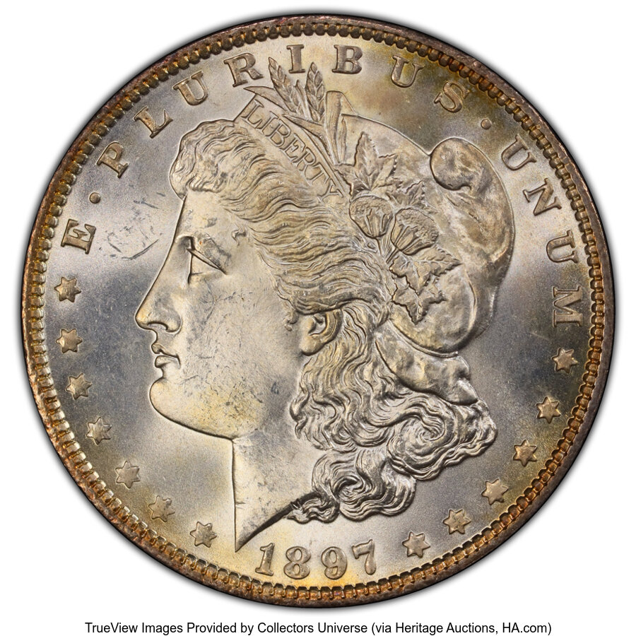 1897 Pitted Reverse One Dollar VAM 6A MS Values | Greysheet