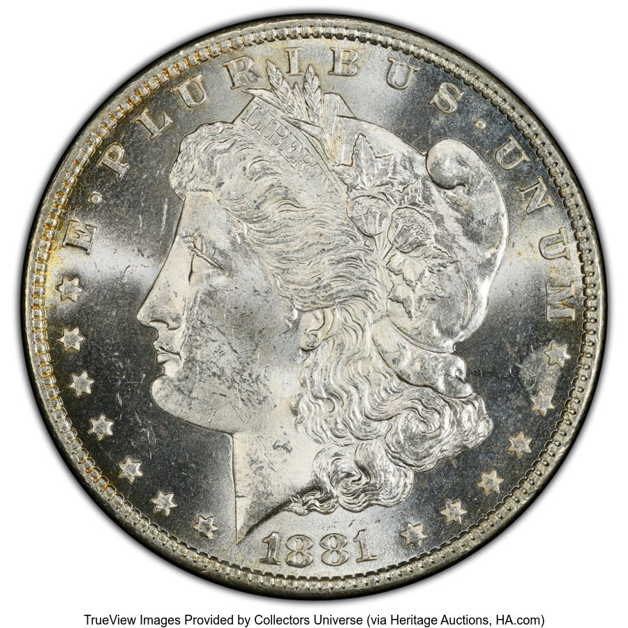 1881-O $1 Pummeled Eye, VAM-1D, MS63 PCGS. A Hit List 40 Variety. PCGS Population: (13/10 and 0/1+)....