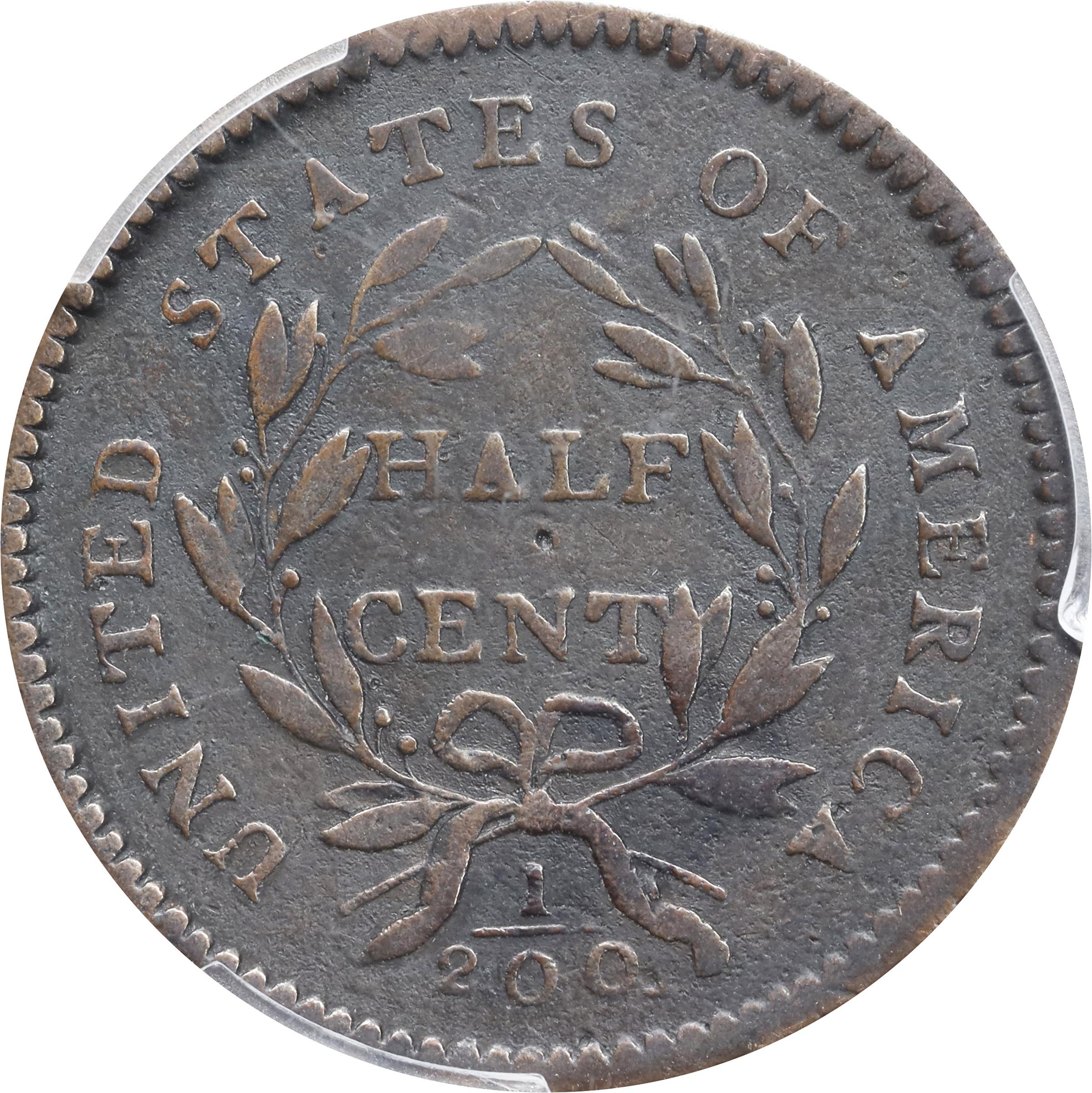 image for: 1794 Liberty Cap Half Cent. C-4a. Rarity-3. Normal Head. Small Edge Letters. VF Details--Repaired (PCGS).