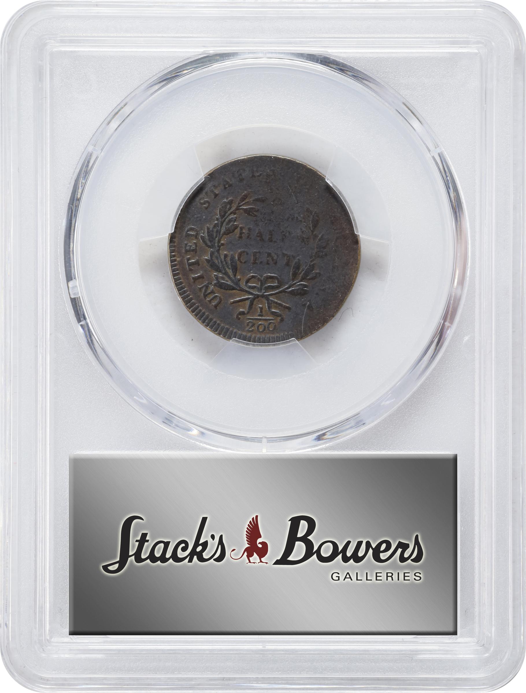 image for: 1797 Liberty Cap Half Cent. C-3b. Rarity-4. Low Head, Lettered Edge. Fine Details--Environmental Damage (PCGS).