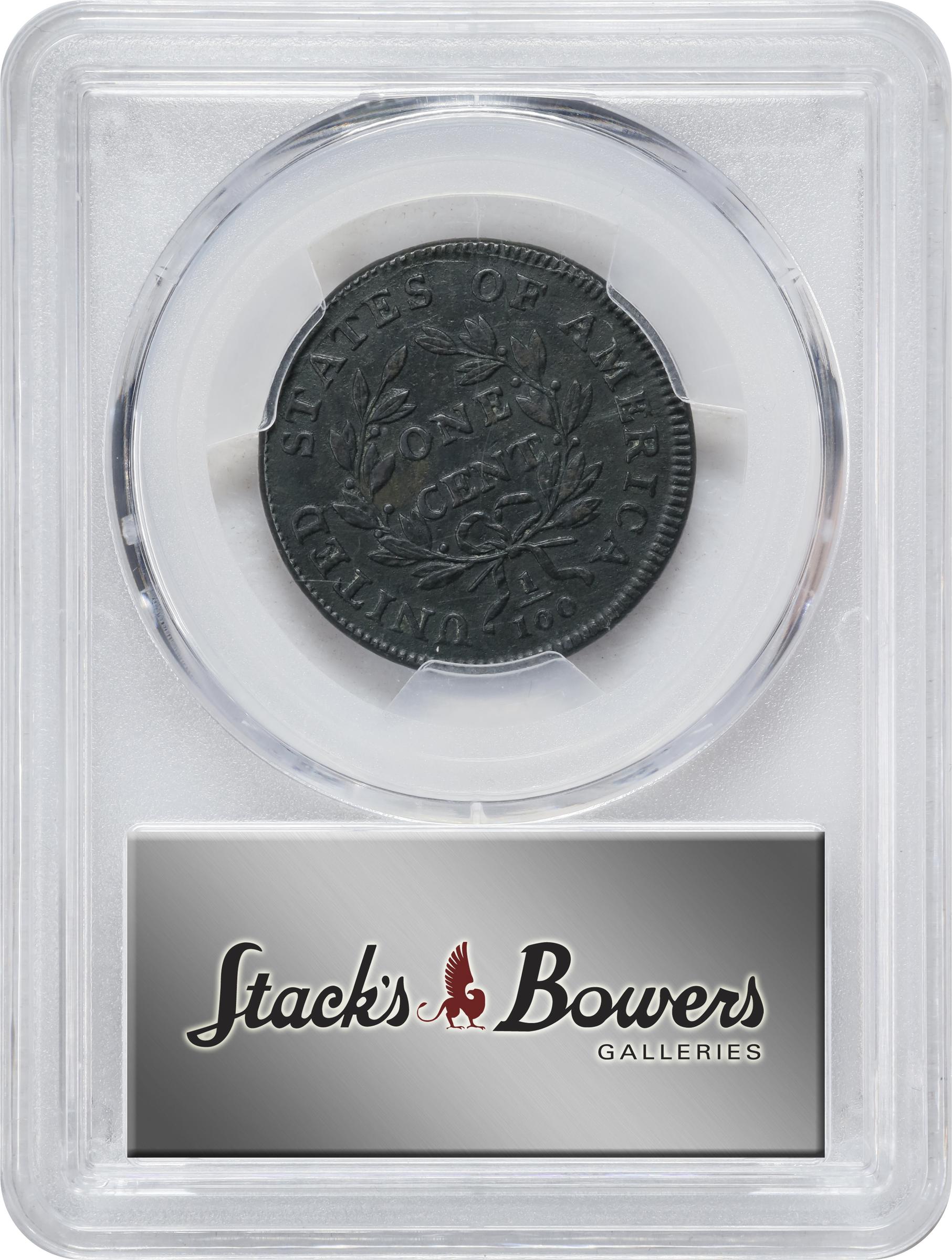 image for: 1798 Draped Bust Cent. S-161, B-22. Rarity-2. Style I Hair. AU Details--Environmental Damage (PCGS).