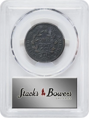 image for: 1801 Draped Bust Cent. S-221, B-5. Rarity-2. 1/100 Over 1/000. Fine Details--Environmental Damage (PCGS).