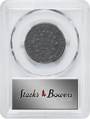 image for: 1801 Draped Bust Cent. S-223, B-17. Rarity-1. Fraction 1/000. EF Details--Environmental Damage (PCGS).