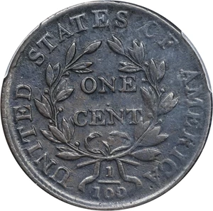 image for: 1807/6 Draped Bust Cent. S-273, B-3. Rarity-1. Large 7, Pointed 1. VF Details--Environmental Damage (PCGS).