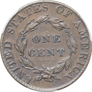 image for: 1824/2 Matron Head Cent. N-1. Rarity-1. AU Details--Environmental Damage (PCGS).